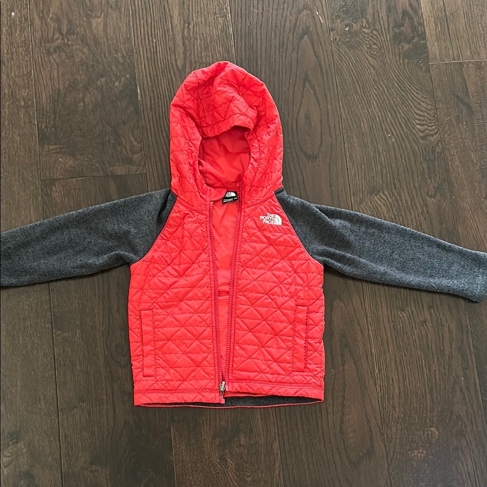 The North Face Red and Black Quilted Jacket
